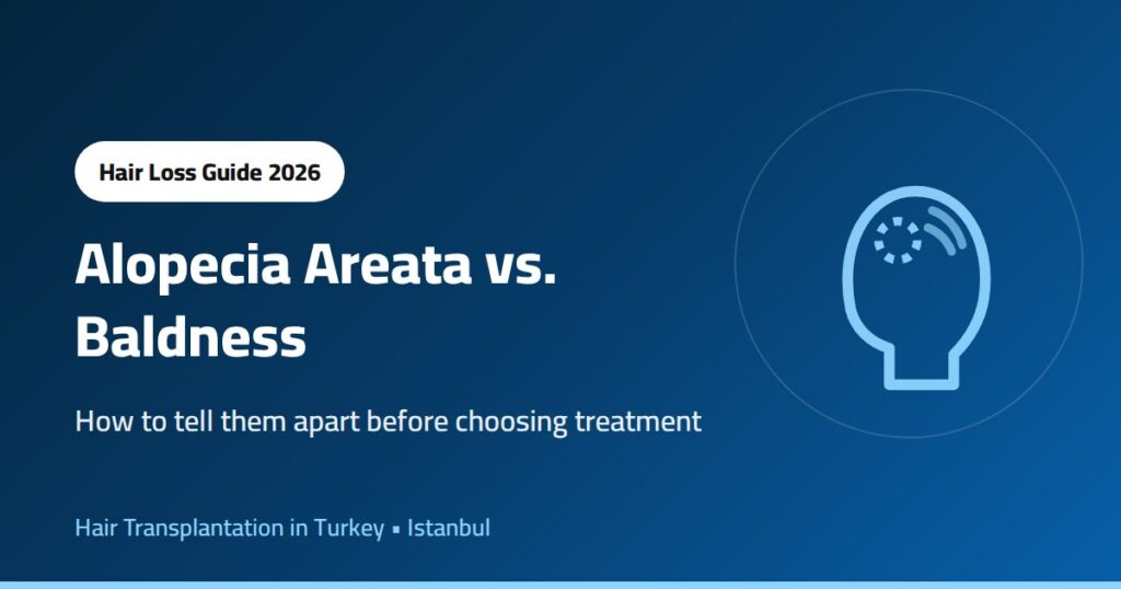 difference between alopecia areata and baldness